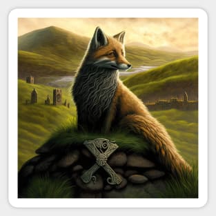 Celtic Fox Sticker